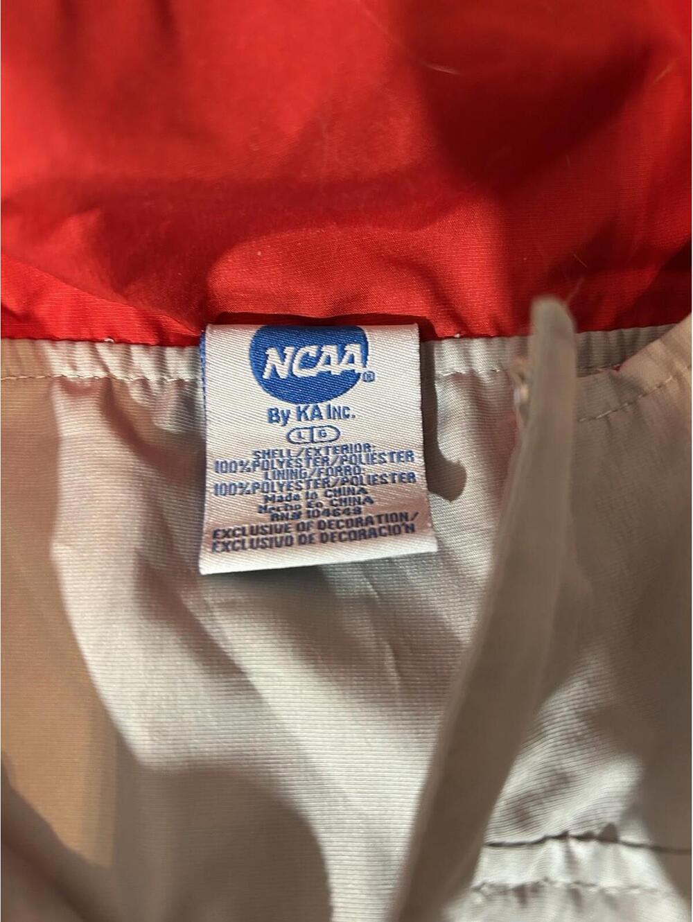 NCAA Brand Ohio State Buckeyes 1/4 Zip Pullover Jacket Mens Large Windbreaker - Picture 4 of 7
